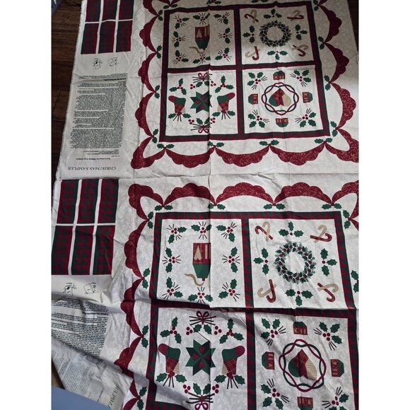 Vintage Pre-printed Fabric Panel Pillow/Appliques Hallmark Cranston Wamsutta - Picture 7 of 12